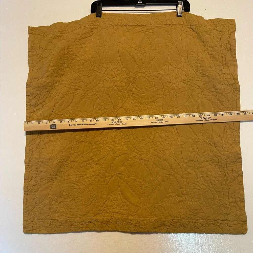 POTTERY BARN Matelasse Golden Yellow Euro Sham